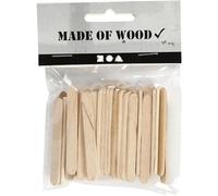 Creativ 100263 Ice Lolly Sticks mini, L: 5,5 cm, ancho: 6 mm, abedul, 50 piezas