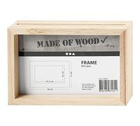 Creativ 100263 - Marco doble, tamaño 16 x 11 cm, profundidad 4 cm, madera de pino, tamaño interior 14,1 x9,1 cm (1 unidad)