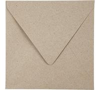 Creativ 20524 sobres reciclados, tamaño 16x16 cm, 120 g, natural, 50x20 unidades, color blanco