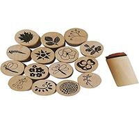 Creativ 28578 Deco Art Stamps, D: 20 mm, flor y hoja, 15 asstd, talla única
