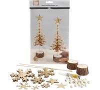 Creativ Árboles de Navidad Kits de Bricolaje, Papel de Piel sintética, Cuero, Dorado, Talla única