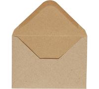 Creativ Company 217016 - Sobre (C6 (114 x 162 mm), Beige, 160 mm, 11,5 cm, 110 g)