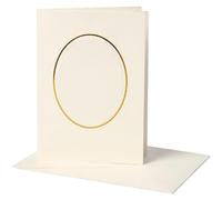 Creativ Company 23724 - Lote de 10 tarjetas con paspartú, color blanco