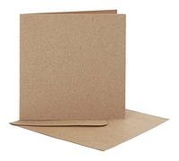 Creativ Company 23732 - Tarjetas y sobres (10 unidades), color natural