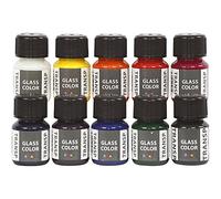 Creativ Company 31680 Pintura al agua Negro, Azul, Verde, Azul Marino, Naranja, Rosa, Rojo, Violeta, Color blanco, Amarillo 35 ml Envase de 10 pieza(s)