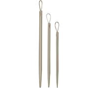 Creativ Company 42268 - Agujas de lana para lana (6+7+8,5 cm, 3 tamaños surtidos), color gris