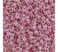 Creativ Company 682321 - Cuentas de semillas de rocalla (25 unidades), color rosa