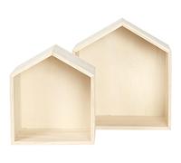 Creativ Company Cajas de Almacenamiento de 20 + 25 cm, Ancho: 17,5 + 22,5 cm, Madera de Pino, 2 Unidades, Profundidad de 12,5 cm