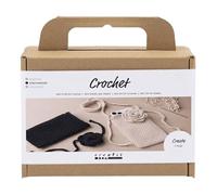 Creativ Company Mini Craft Kits Crochet Bag with Rose - Create Beautiful Mobile Phone Bags