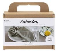 Creativ Company Mini Embroidery Set - Fabric Serving in Dusty Green - For Magical Own Fabric Served