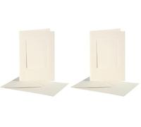 Creativ Company - Paspartú (10,5 x 15 cm, 10 unidades), color blanco roto (Paquete de 2)