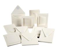 Creativ Company - Passepartout las tarjetas, tamaño 12,5x12,5 cm, de color blanquecino, 50sets