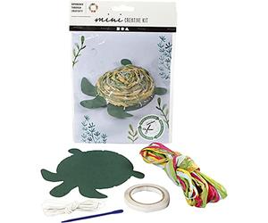 Creativ Company Recycling Mini Kit creativo - Kit de bricolaje Tema: Mundo submarino/Durabilidad - Diseño de tortuga - Embalaje del producto incluido