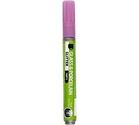 Creativ Company Rotulador Porcelana y Cristal, 2-4 mm línea, Rosa, Purpurina - semiopaco, 1ud