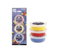 Creativ Company Silk Clay, Arcilla moldeable, Azul, Rojo, Amarillo, Niños, 3 colores, 3 año(s), Niño-Niña