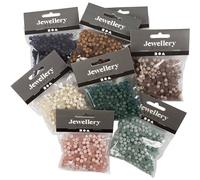 Creativ Cuentas acrílicas de vidrio, Bluebrownlight Greenbottle Greenlight Greyorangeroseorange (030), talla única