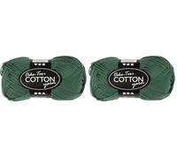 Creativ Hilo de algodón, verde oscuro, talla única (Paquete de 2)