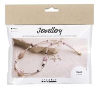 Creativ Mini Craft Kit Jewellery - Create a Stunning Chunky Necklace & Earrings with Rose Harmony Glass Beads