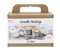 Creativ Mini kit de manualidades para hacer velas, crema, blanco roto, velas de soja, 1 paquete