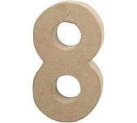 Creativ - Número 8 de cartón para manualidades (20,5 cm)
