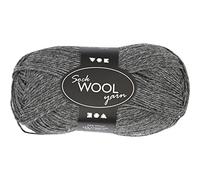 Creativ Ovillo de lana para calcetines 100263, 200 m, color gris oscuro, 50 g