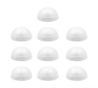 Creativa artesanía con bolas de espuma de poliestireno, paquete de 10 hemisferios en blanco para proyectos de bricolaje y aprendizaje (2 cm)