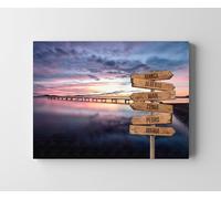 CREATIVA DIGITAL IMPRESION Y DISEÑO Cuadro Personalizado Multinombre | 6 Nombres | 70 x 50 cm | 100% a tu Gusto | Lona y Madera | Ideal para Sorprender a tu Familia | Excelente para Decorar el Salón