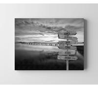 CREATIVA DIGITAL IMPRESION Y DISEÑO Cuadro Personalizado Multinombre | 6 Nombres | 90 x 60 cm | 100% a tu Gusto | Lona y Madera | Ideal para Sorprender a tu Familia | Excelente para Decorar el Salón