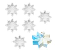 Creativa Navidad copos de nieve formas portátiles de copos de nieve moldes para hornear pasteles para mousses y creación de chocolate