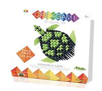 CreativaMente-3178752 Creagami 3178752 Origami 3D Escultura de Papel Tortuga Manualidades para Adultos y Niños a Partir de 7 Años 134 Piezas, Mittel 78702