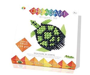 CreativaMente Creagami 3178752 Origami 3D Escultura de Papel Tortuga Manualidades para Adultos y Niños a Partir de 7 Años 134 Piezas