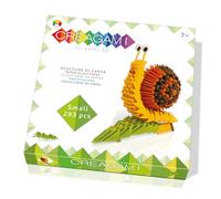 CreativaMente- Lumaca Caracol Origami 3D, Multicolor, Medio (716)