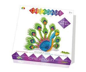 CreativaMente Juego de Manualidades con Papel Oxford Creagami 3D Pavo real