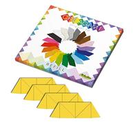 CreativaMente - Tarjetas precortadas y con guías de Plegado para Hacer Origami 3D, Color Amarillo azolfo 866