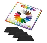 CreativaMente - Tarjetas precortadas y con guías de Plegado para Hacer Origami 3D, Color Negro, 851
