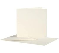 CreativCompany 23708 - Tarjetas y sobres (10 unidades), color blanco