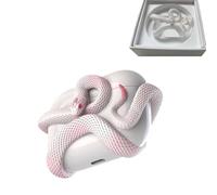 Creative 3D Snake - Funda protectora para auriculares inalámbricos Bluetooth de serpientes, protege los auriculares de daños accidentales y arañazos para Air Pods Pro/Pro 2/Air Pods 3 (rosa claro,