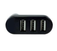 Creative - Adaptador divisor giratorio de 3 puertos USB 2.0 de 180 grados, color negro