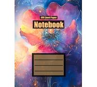 Creative Africa Space's Floral Water Color Covered Notebook, 100 Lined pages, 8.5' x 11: For study, work, journaling, note taking and anything else you want to write.