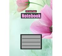 Creative Africa Space's Pink Water Color Flowers on Cover Notebook, 100 Lined Pages, 8.5' x 11': For study, work, journaling, note taking, and whatever else you want to write.