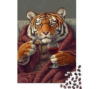 Creative Animal 1000 Pieces Paper Jigsaw for Adults Brain Training Home Decor Tiger Puzzle Game Gift 70x50cm/1000pcs