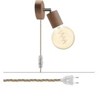 Creative Aplique con enchufe y articulación orientable en titanio satinado