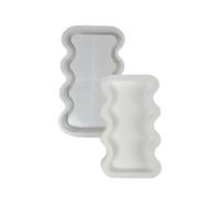 Creative Aquas Ripples - Molde de silicona con forma de ondas, placa de almacenamiento de resina epoxi, elegante molde de plato para entusiastas de las manualidades, herramientas de fabricación de