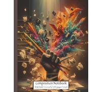 "Creative Arts Composition Notebook: Bright Colors, Music Notes & Crinkled Paper Cover": "Back-to-School Notebook for Artistic Students | Wide Ruled |120 Pages | 7.5 x 9.25 | Matte"