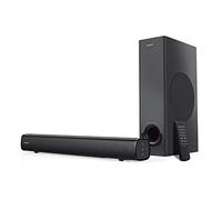 Creative Barra de Sonido de 2.1 Canales para Debajo del Monitor con subwoofer para TV, computadoras y monitores ultraanchos, Entrada Bluetooth/óptica/TV ARC/AUX-in, Control Remoto y Kit de Montaje en
