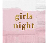 Creative Brands Slant Collections Servilletas de papel estampadas para cócteles y bebidas, 5 x 5 pulgadas, noche de niñas, 20 unidades