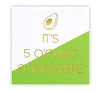 Creative Brands Slant Collections - Servilletas de papel para bebidas o cócteles, 5 O'Guac Somewhere