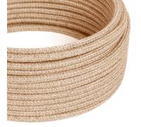 creative cables Cable Eléctrico Redondo Recubierto en Jute RN06-5 Metros, 2x0.75