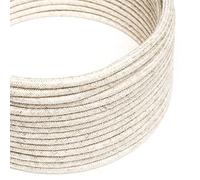 creative cables Cable Eléctrico Redondo Recubierto en Lino Natural Neutro RN01-10 Metros, 3x0.75