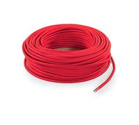 Creative-Cables - Cable Textil Flexible Eléctrico Redondo para iluminación TO57 - Rojo - 10 Metri, 2 Cavi